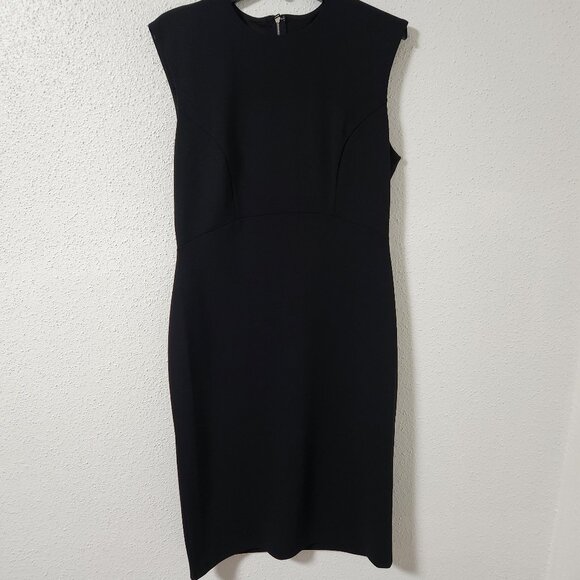NWT Express Black Sleeveless Back Zip Pencil Dress Size 14 - Picture 1 of 2